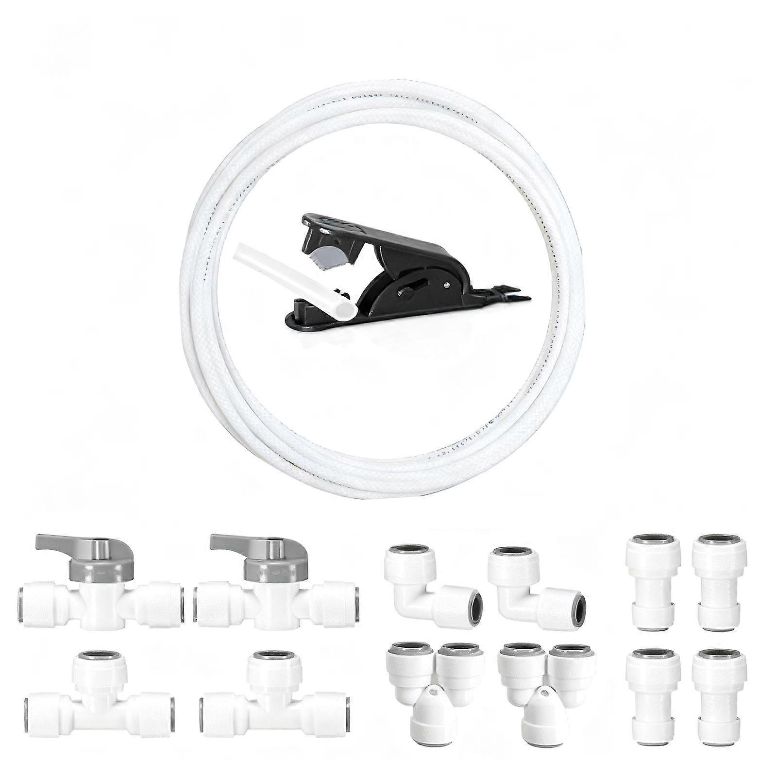 3/8inch Water Inlet Pipe Universal Connection Kits Water Line Tubing and Push to Connect Fittings Easy to Install Multicolor