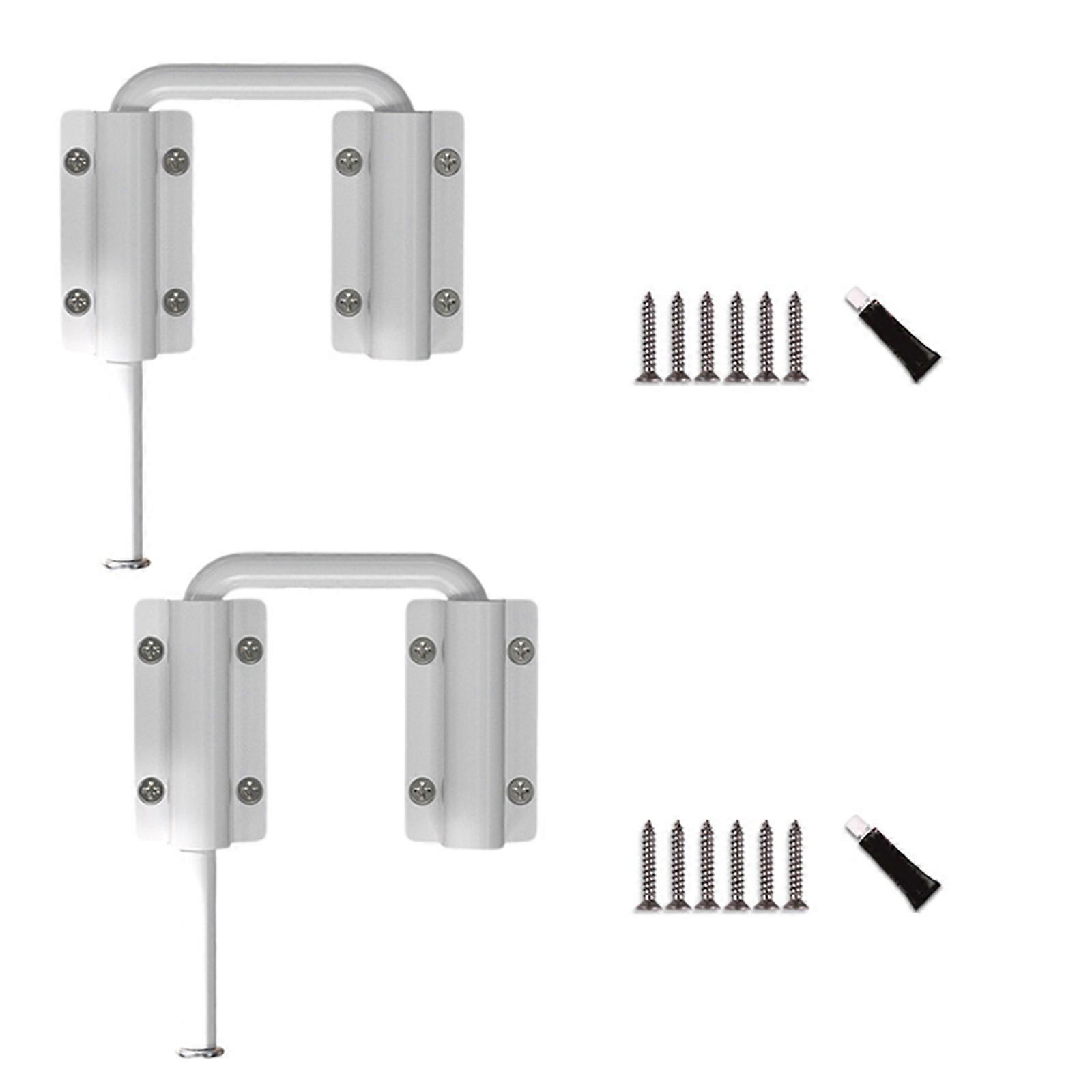 Aluminum Alloy Adjustable Latches For Door Cabinets Secure Positioning Hardware  White
