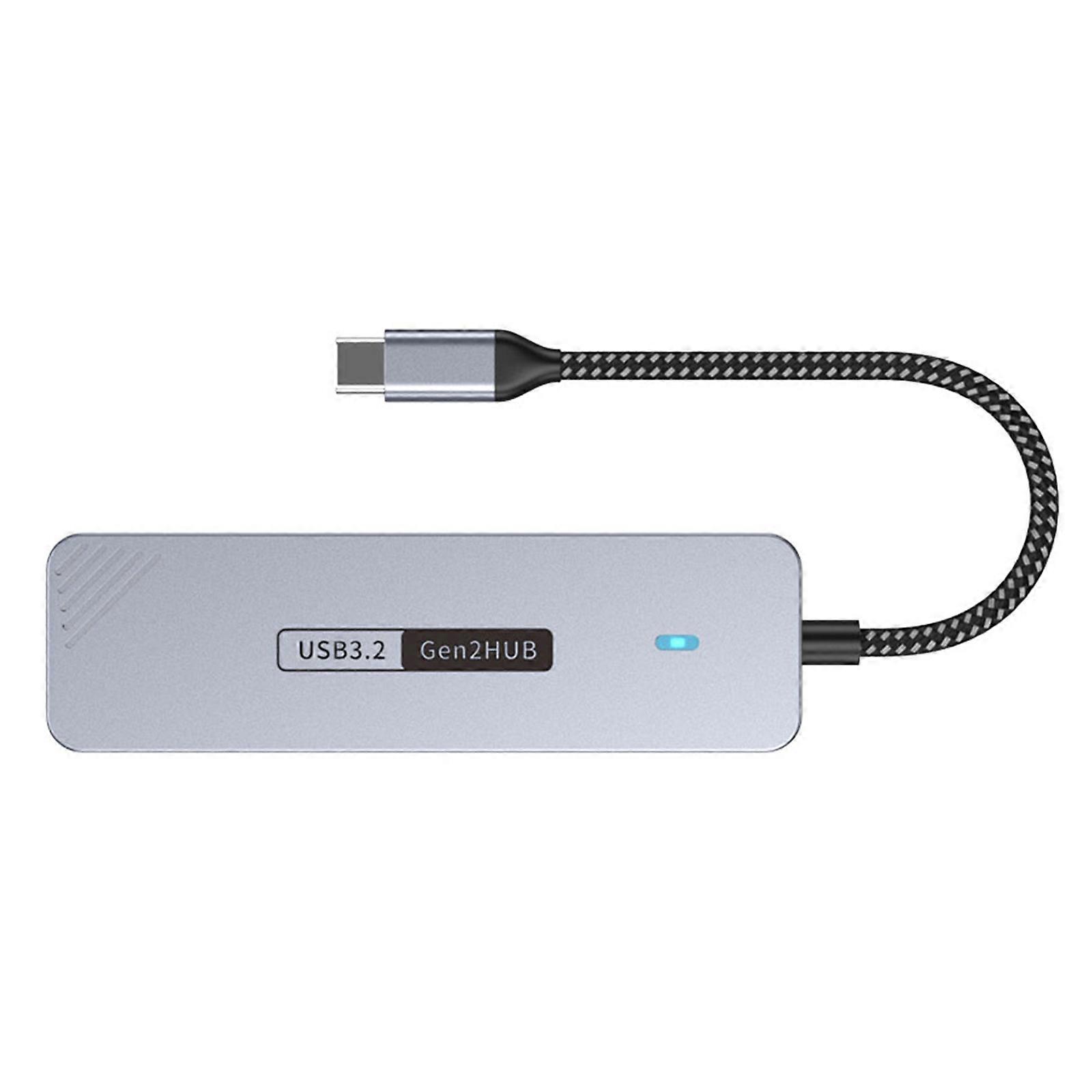 4 USB C Port Replicators 10Gbps Speed Data Syncs Aluminum Body Universal Compatibility For Smartests Devices Multicolor