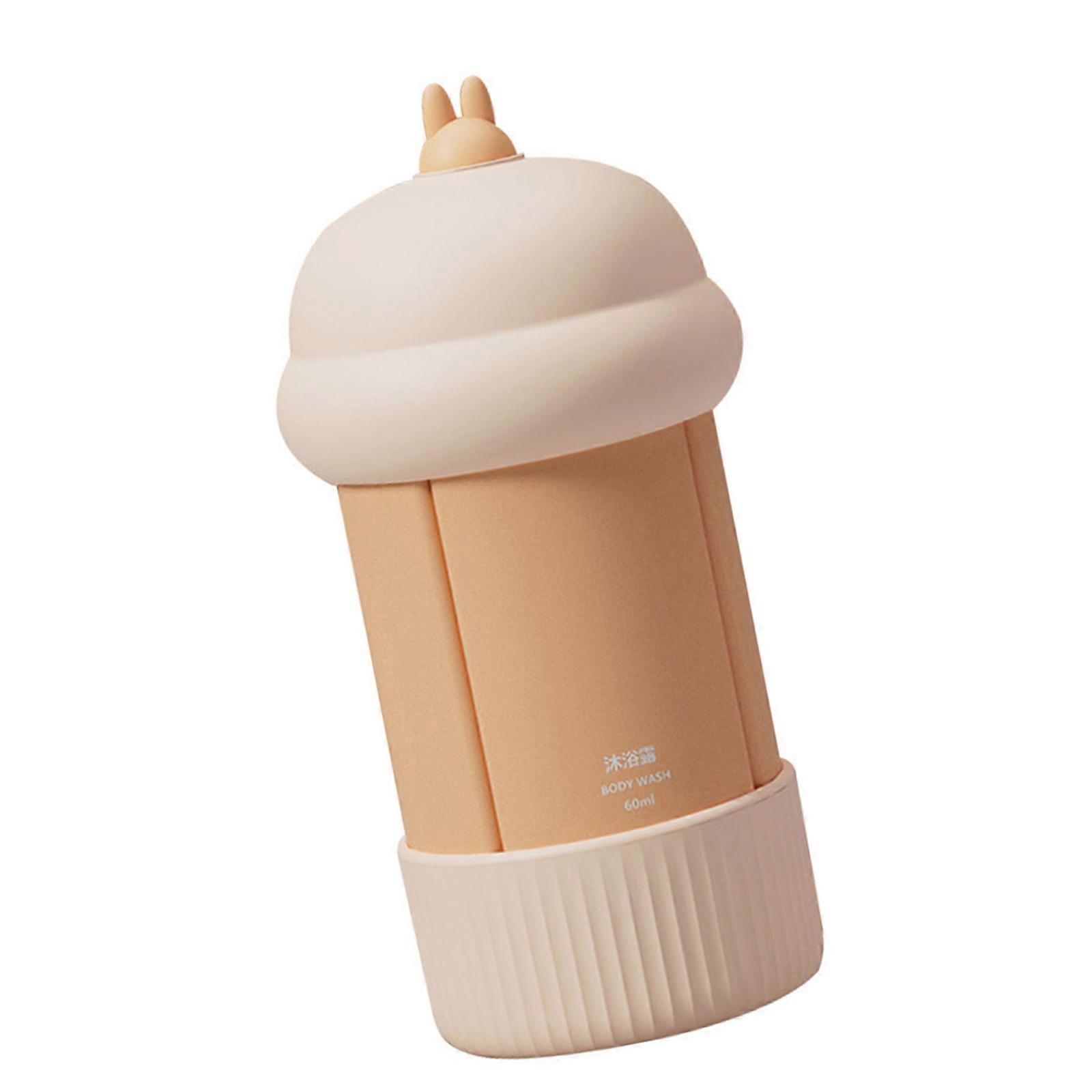 Tilaa säästävä 4 in 1 matkapullopakkaus nesteen säilytykseen Turvallinen ja muodikas kosmeettinen järjestäjä Pullon ihonväri