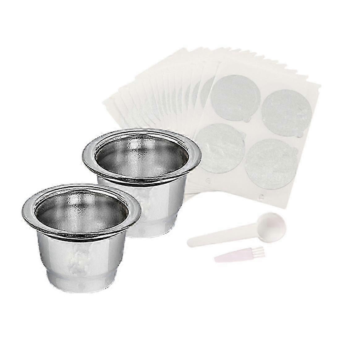 For Refill Coffee Capsule Foils Refillable Nespress Coffee Capsulas Reusable Coffee Filter Pod Cove