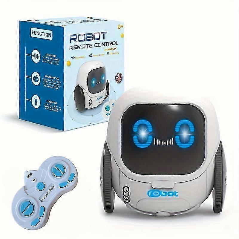 Remote control dancing robot toy with spinning action, colourful lights and music for children's entertainment