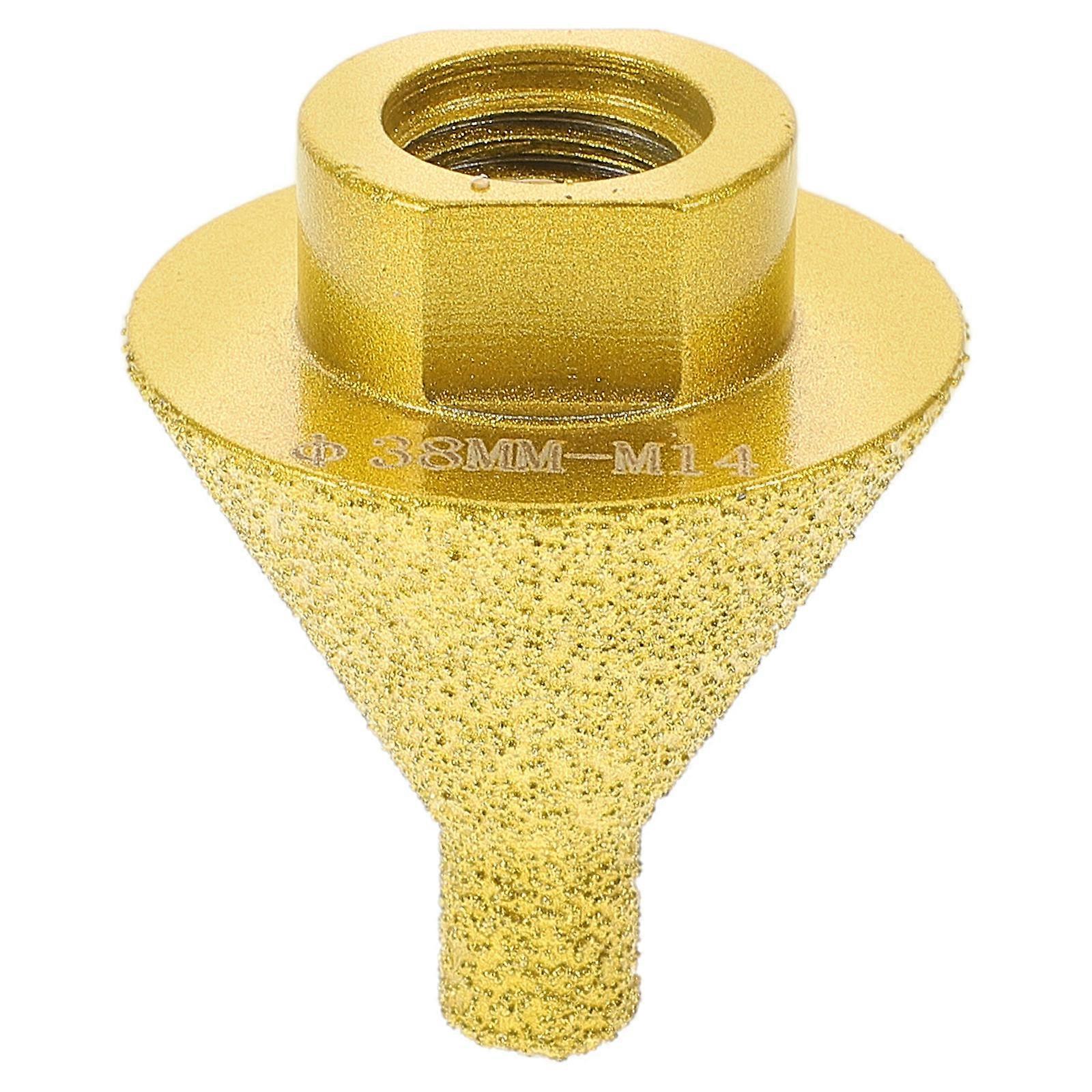 Diamond Burr Bit Chamfering Tool For Professionals And DIY Users Golden .50X3.80X3.80CM 1Pack