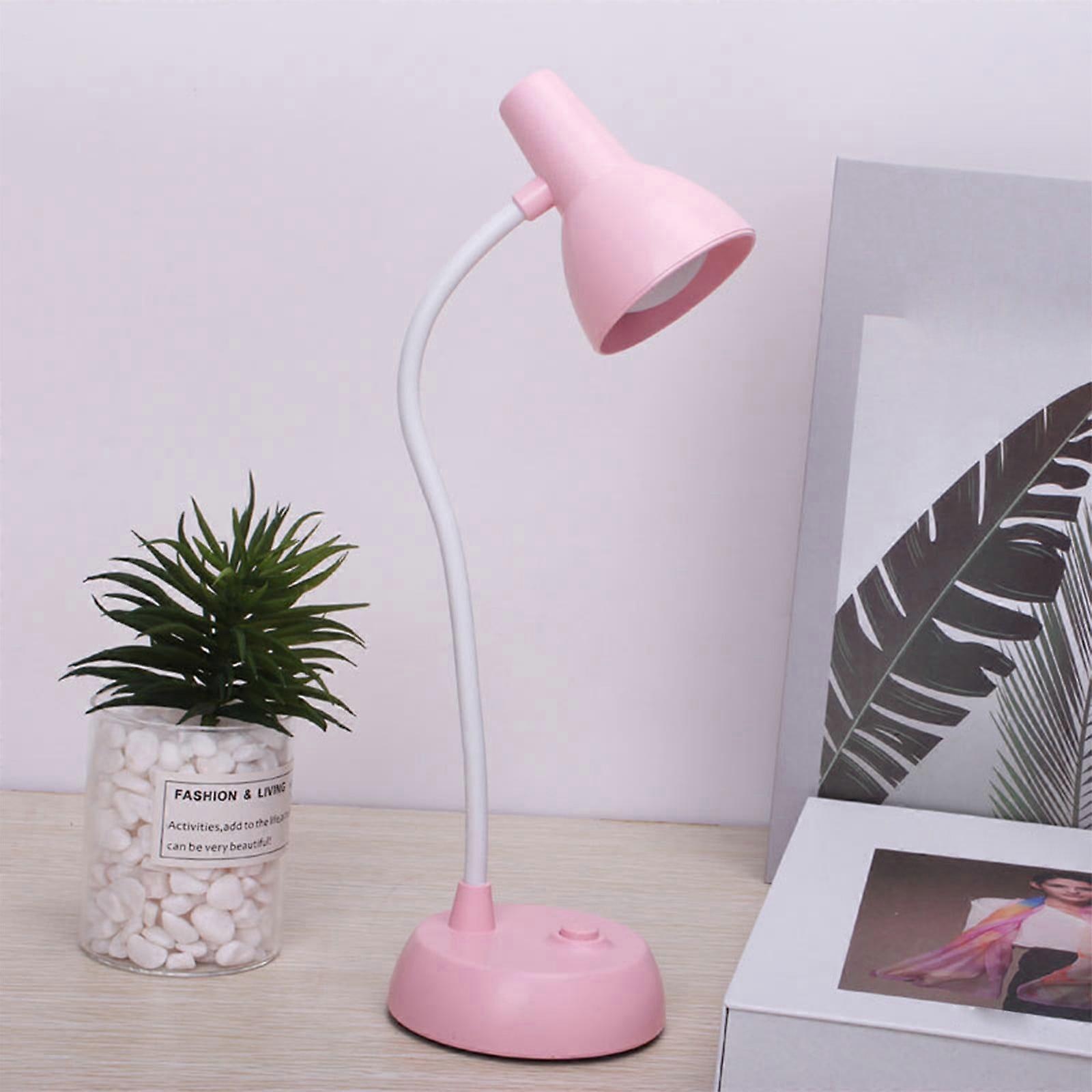 Donemore LED Desk Lamp, Battery-Powered Eye-Care Reading Light, Small Cute Table Lamp for Dormitory Bedside
