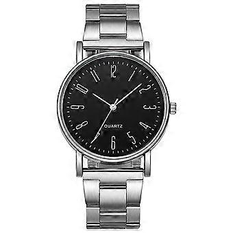 CHOII Herrenuhr, schwarzes Quarzwerk, Edelstahlarmband, lässige Armbanduhr, exquisit und luxuriös, geeignet für den täglichen Gebrauch im Beruf