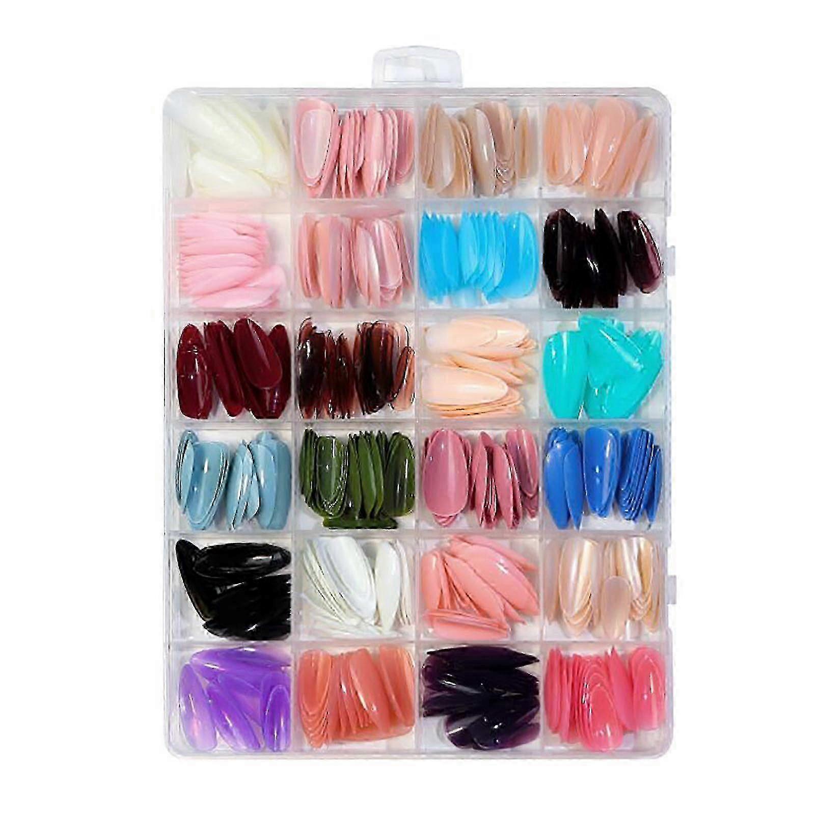 Medium false nails 24x24pcs PUW1383 easy paste on