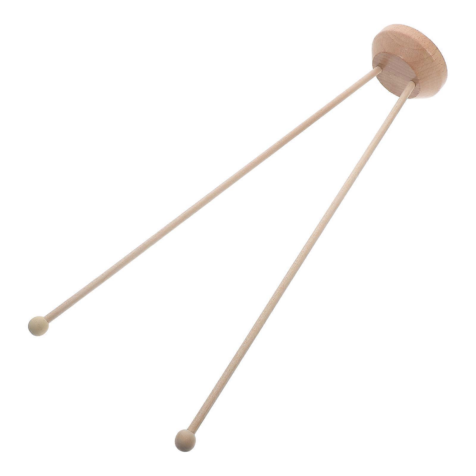 Træbordsflagholder til kontormøderum med dobbelt flagstøtte