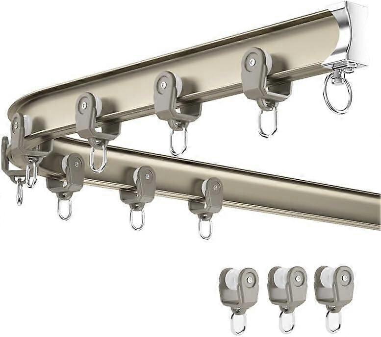 Ceiling Curtain Track 3.2M/11Ft Flexible Bendable Rail for Wall and Ceiling Mount Smooth Silent Use