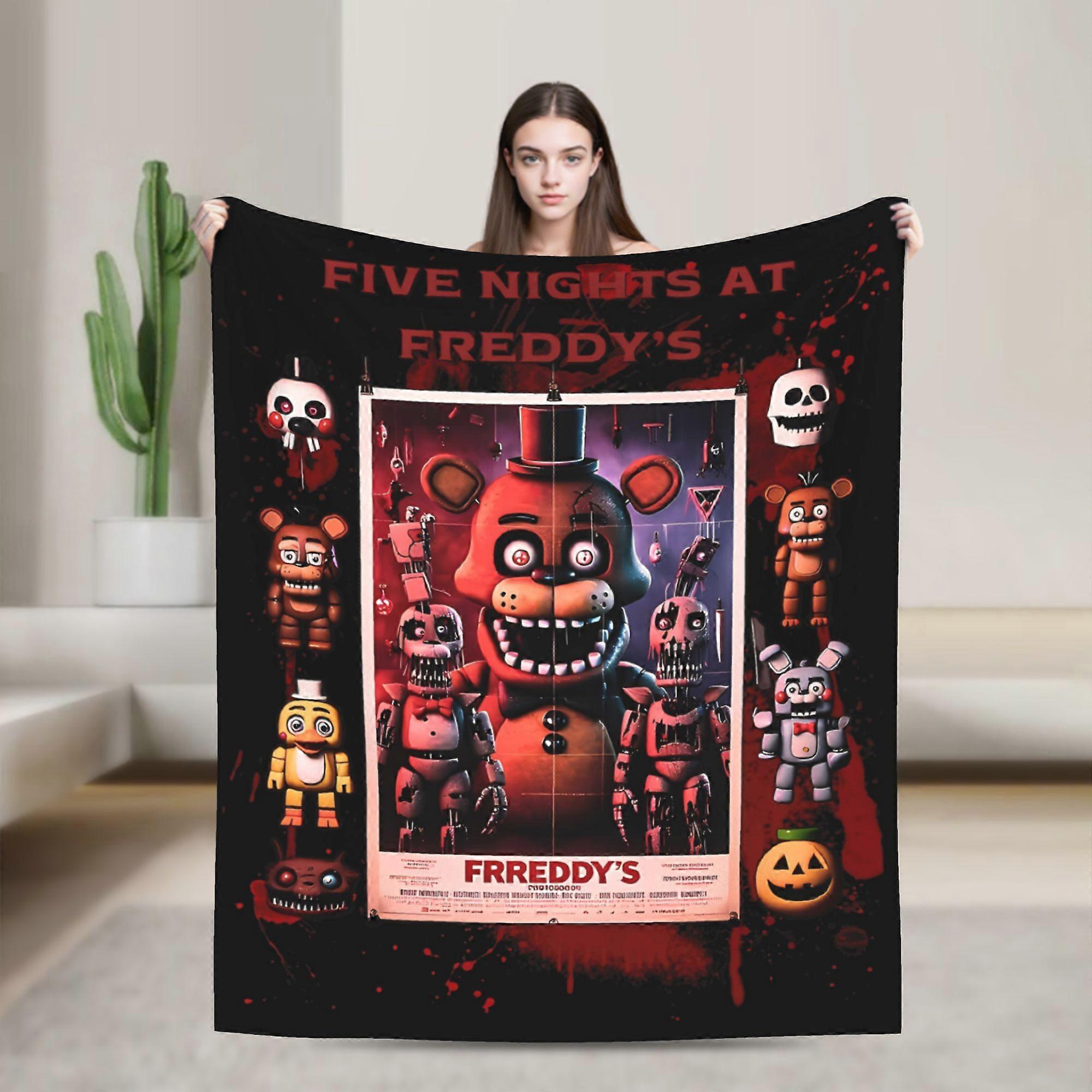FNAF At Freddys  Blanket Flannel Summer   Multifunction Lightweight Thin Throw Blanket for Sofa Travel Plush Thin Quilt