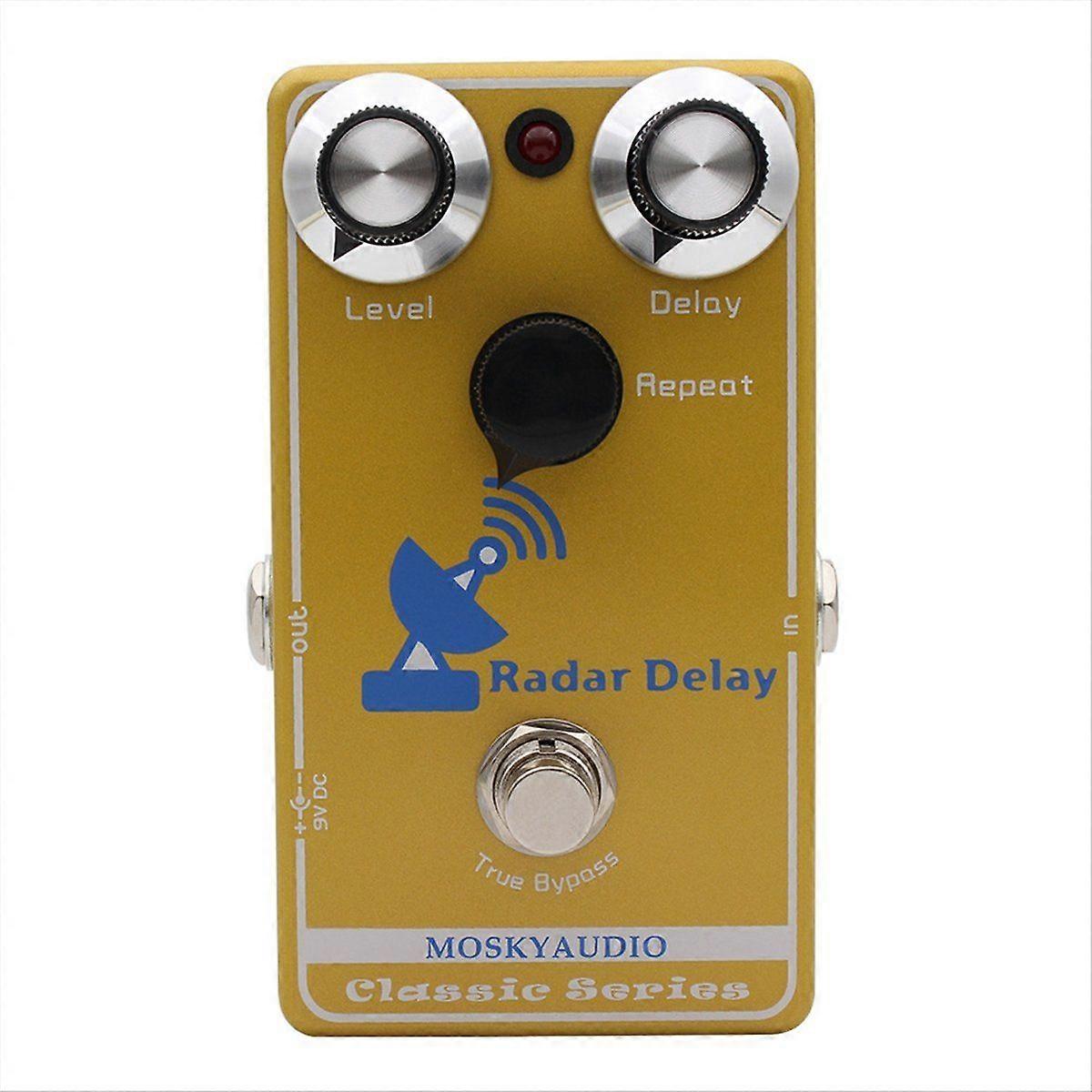 Radar Delay BBD Guitare Classic Delay Pédale d’effet True Bypass pour guitare électrique avec Level Delay