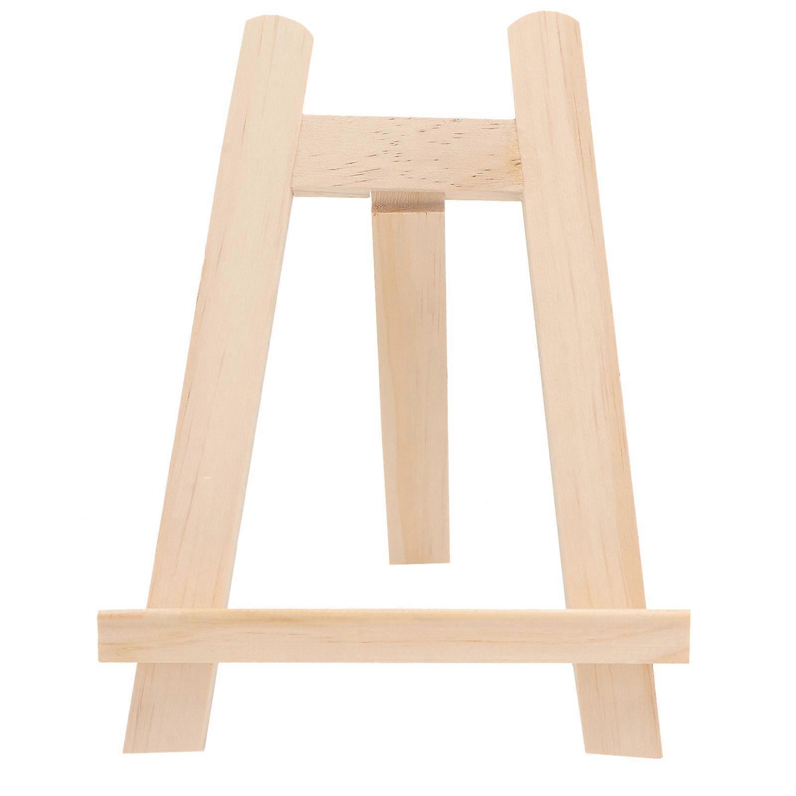 1pc Small Tabletop Desk Calendar Display Stand Wood Artist A-Frame Easel Photo Frame Bracket Photo Painting Triangle Easel(15 x 20cm)