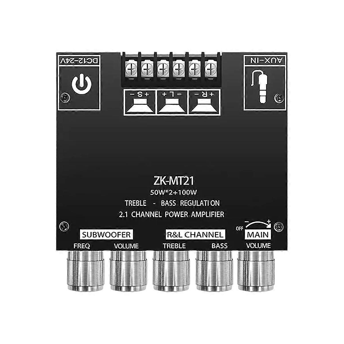 Bluetooth Amplifier Board 2.1 Channel 50W x2 + 100W Subwoofer Audio Amp CS8673E for Home or Car