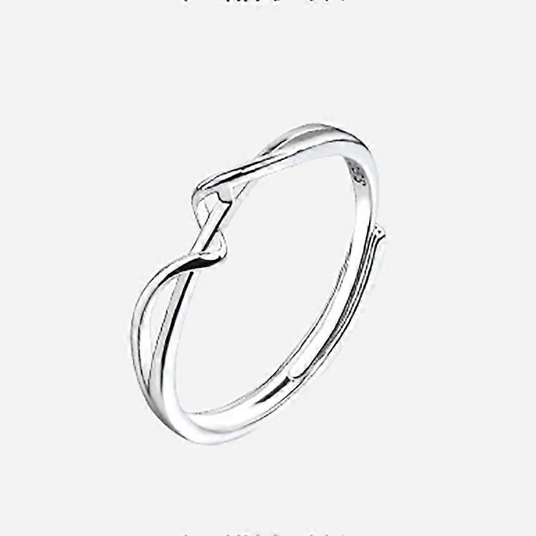 Women's Ring, Twisted Wire Geometric Minimalist Ins Cute Silver Plated Ring