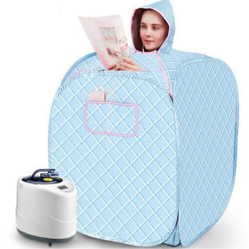 Portable Steam Sauna Tent for Weight Loss Detox Slimming with Remote Control Full Body Home Spa Blue