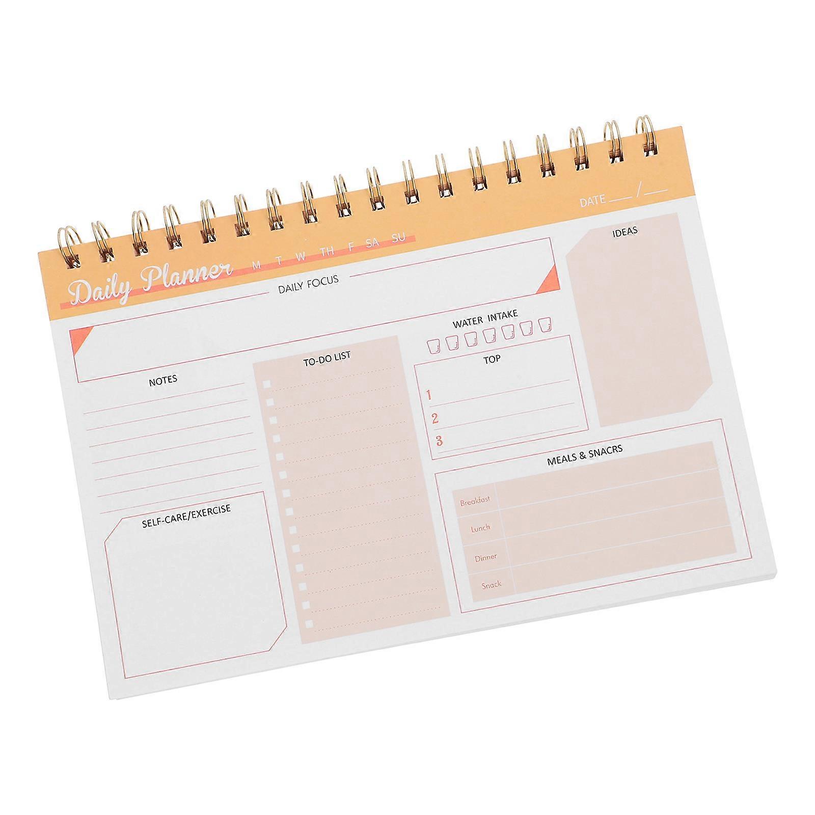 Efficient Planner Date Planner for Management with Spiral Notepad Sheet