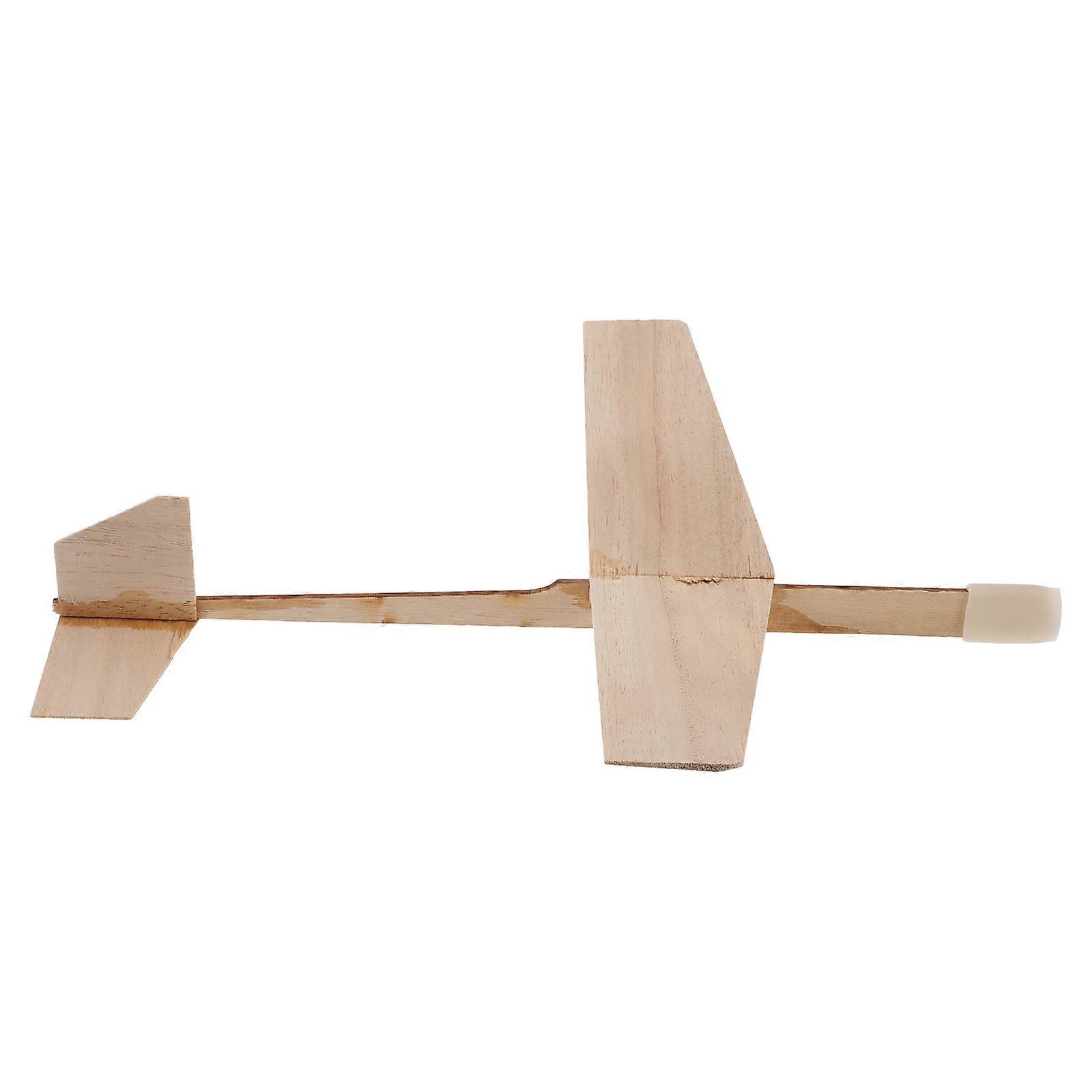 Khaki Wooden Glider Plane Toy for Playing Science Learning and Family Fun