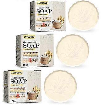 3Pcs Shampoo Bar, Rice Water for Hair Growth Shampoo&Conditioner, Solid Hair Loss