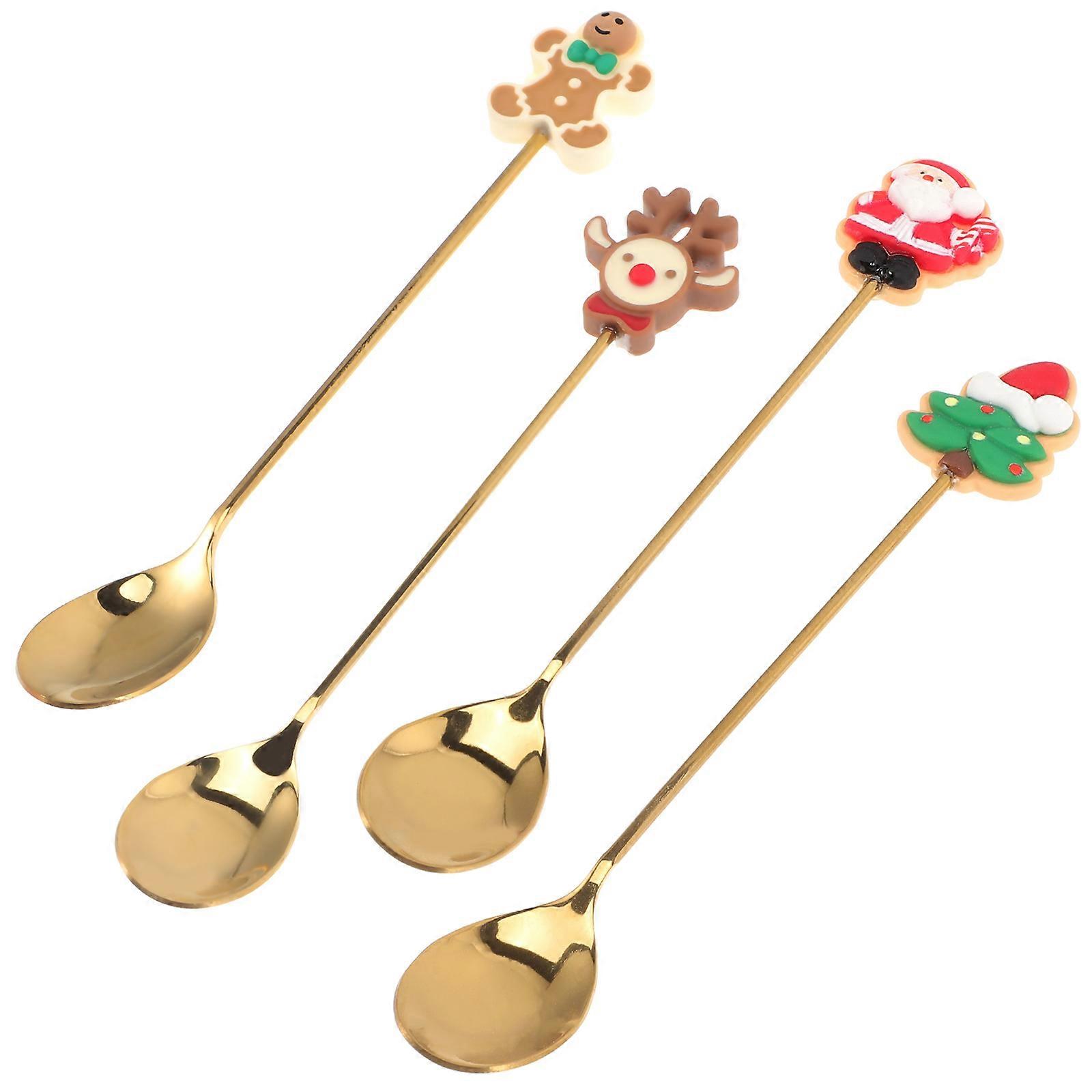 Christmas Cutlery Set for Party with 2Sets Cartoon Xmas Tableware Kit