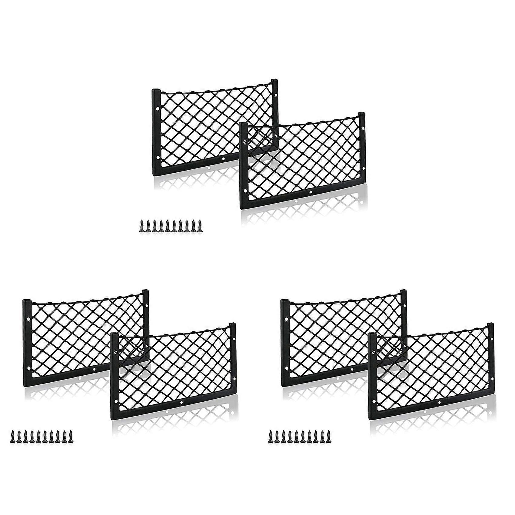 Car Storage Net Bag Boat Mesh Net Holder Car Pocket Organizer Net Car Seat Mesh Framed Net Pocket, 14 X 7 Inch 6 Pack