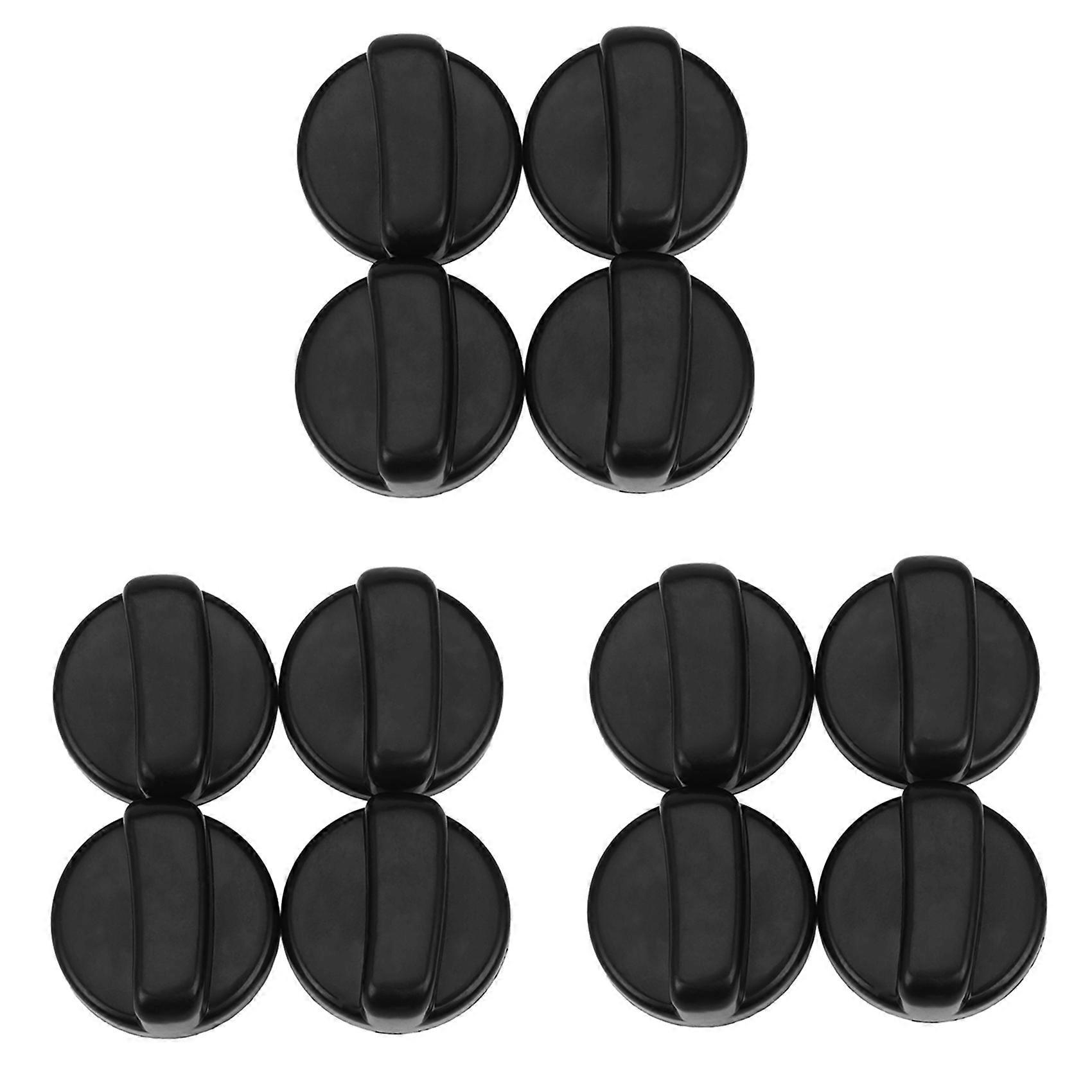 Kitchen 44 mm Diameter Plastic Black Button Switch for Gas Cooktop 12