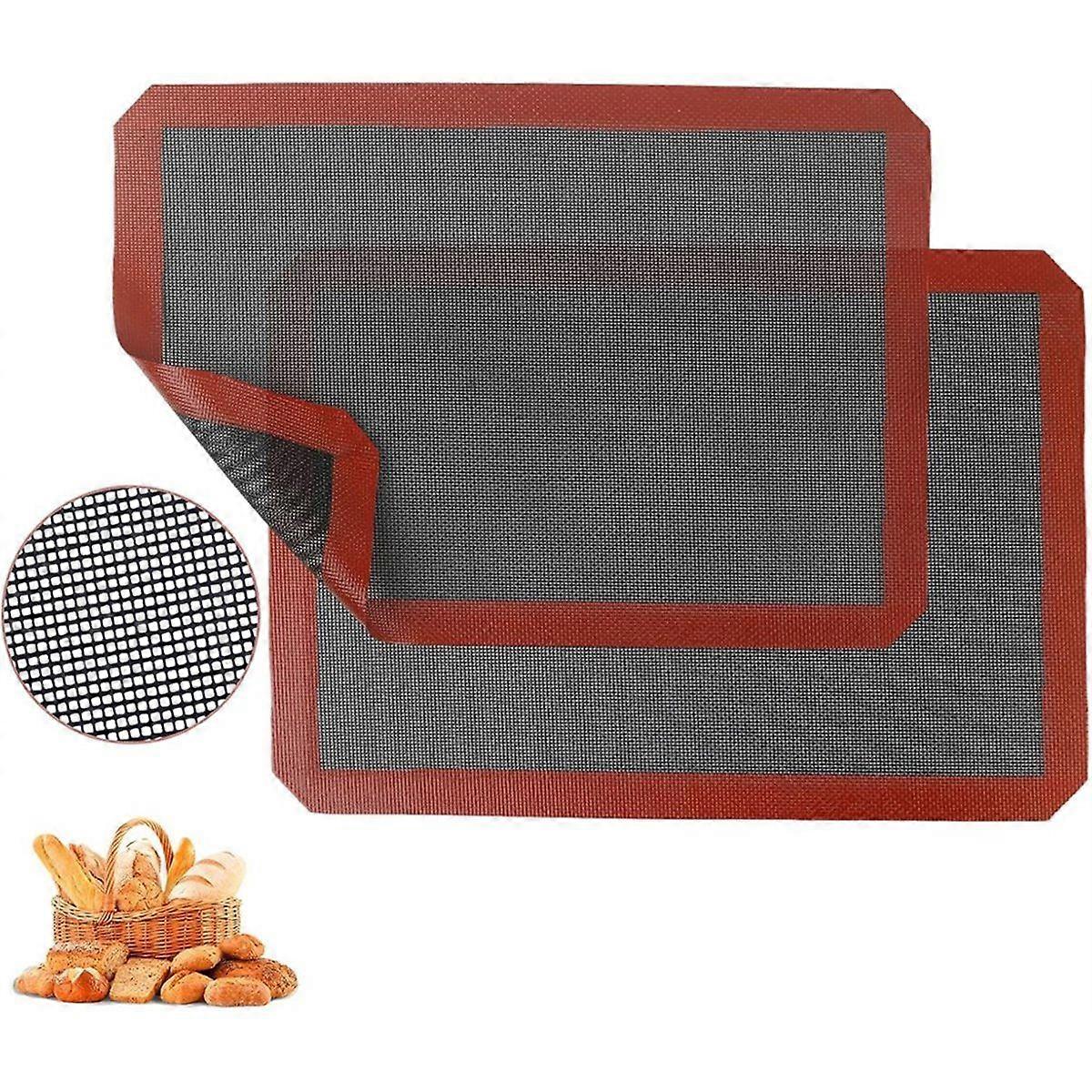 15.7"X11.6" Perforated Silicone Baking Mats for Even Baking, Non-Stick, Reusable - Ideal for Bread,