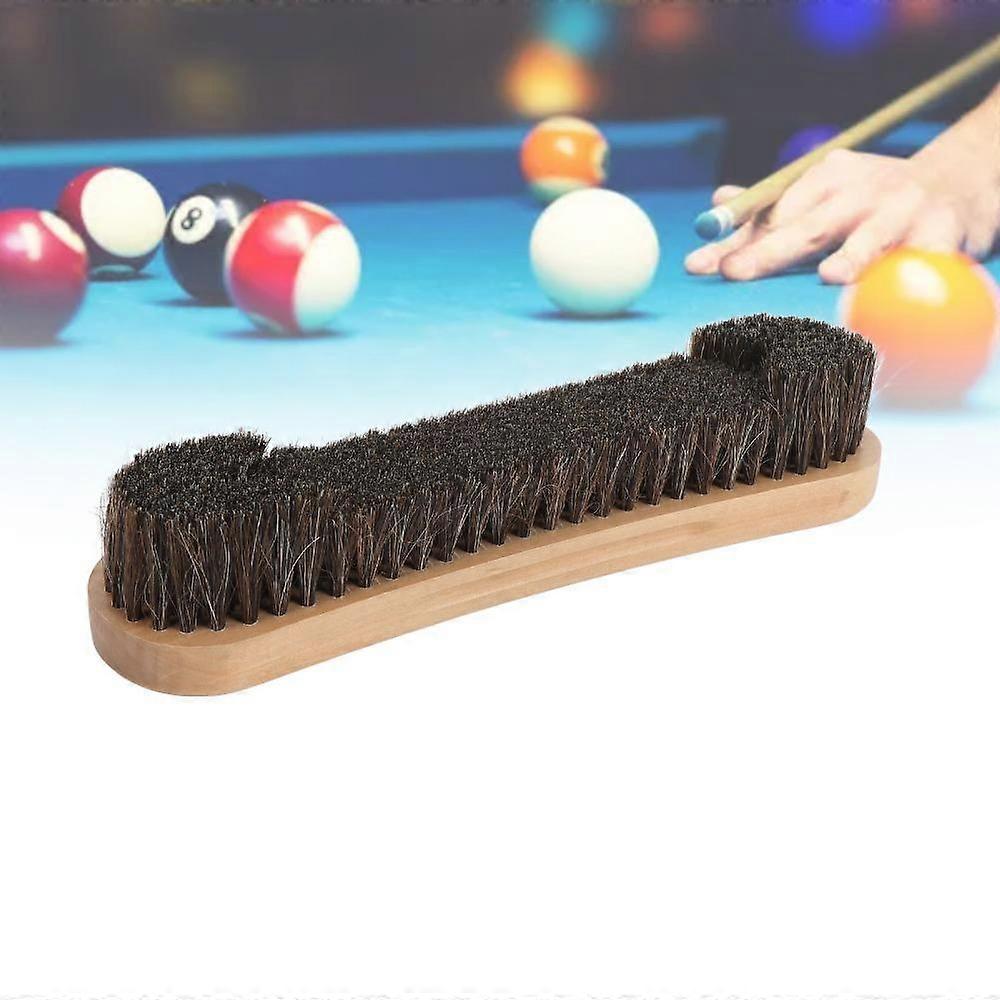 Solid Wood Pool Table Brush Soft Horsehair Pool Table Cleaner Billiard Table Brush  Dusting