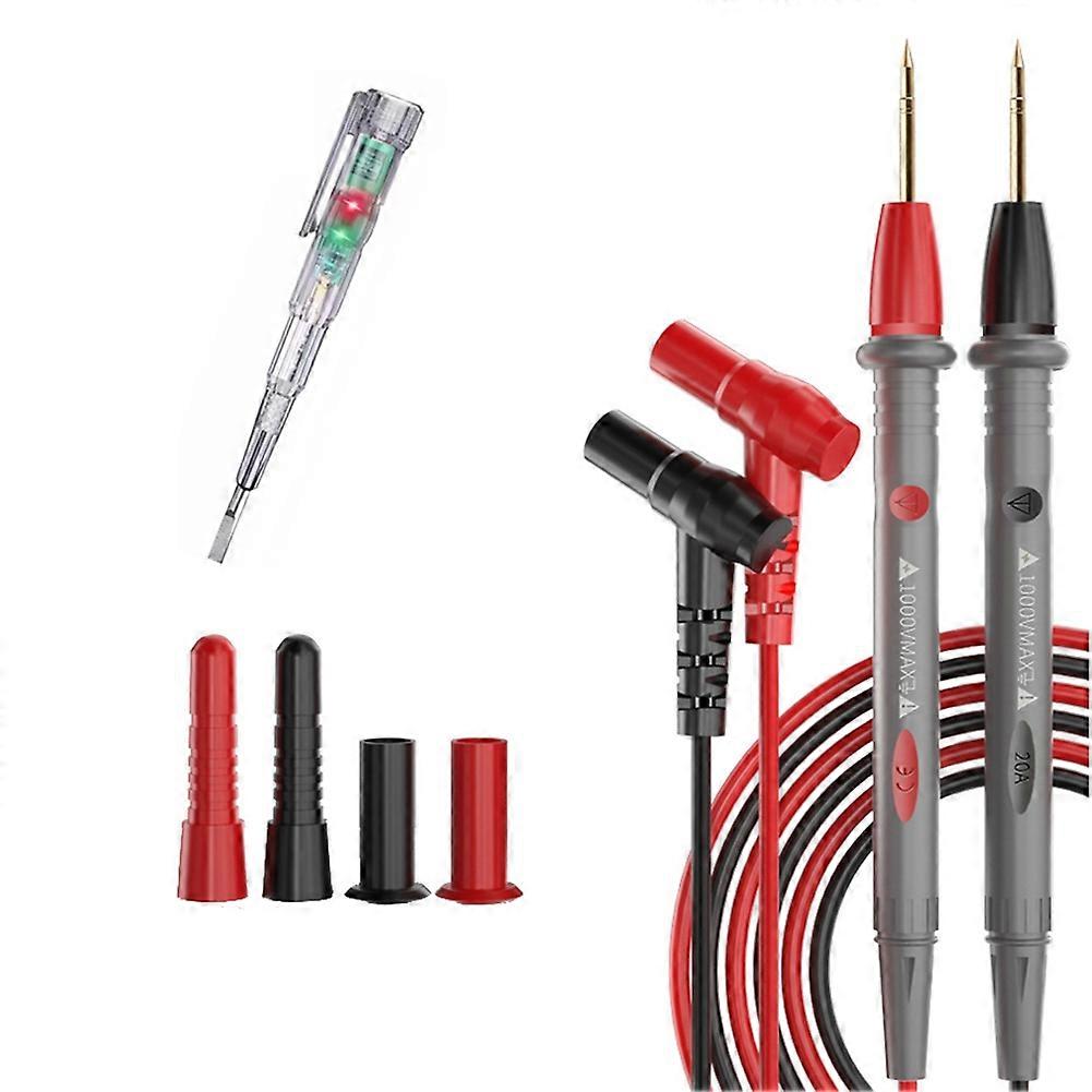 Multimeter Test Leads 1000V 20A, Test Leads Kit, Ultra-Sharp Gold-Plated Probes,for Fluke ,Multimeter & Car Testing