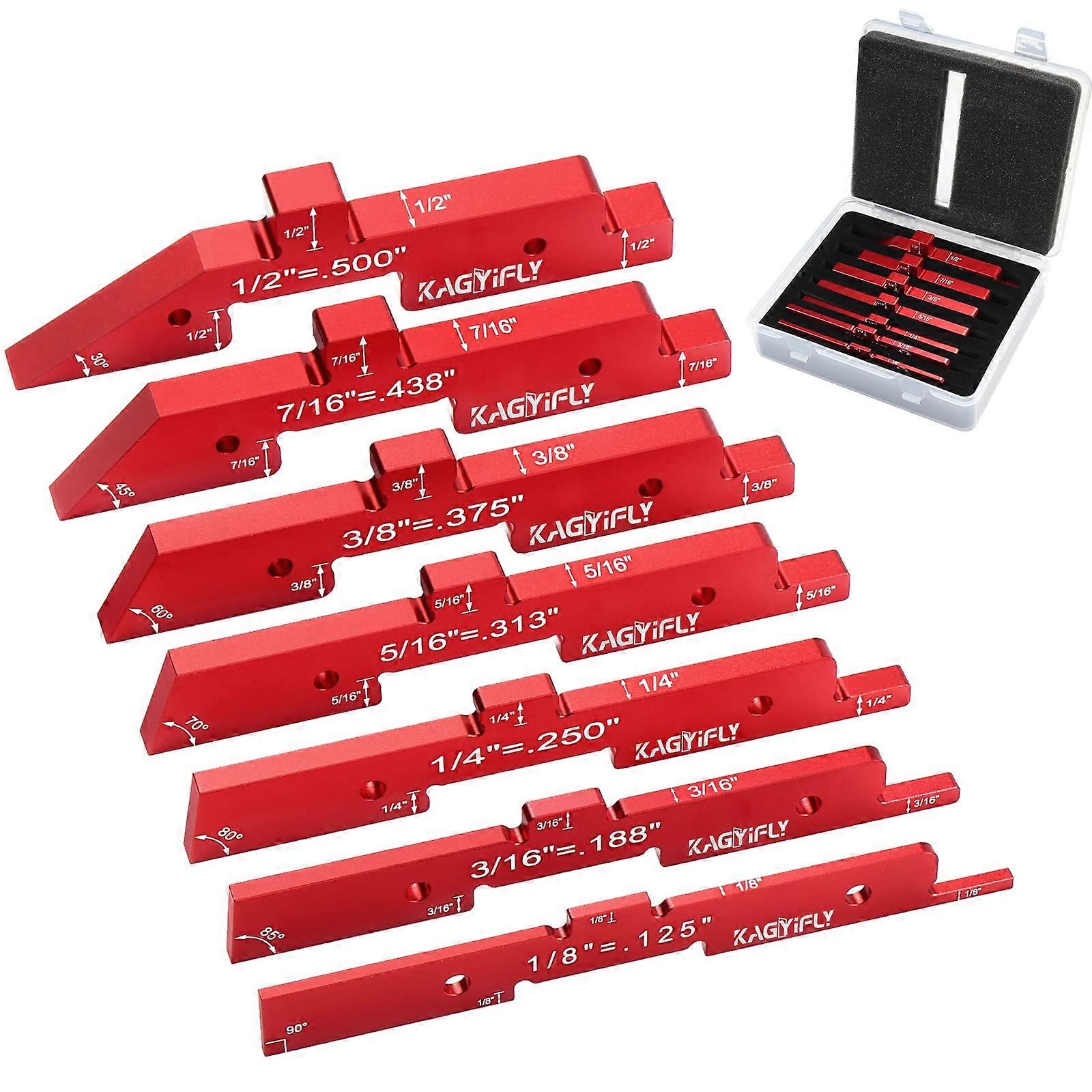 Router Table Setup Blocks 7pcs Aluminum Precision Gauge Set for Table Saw Woodworking