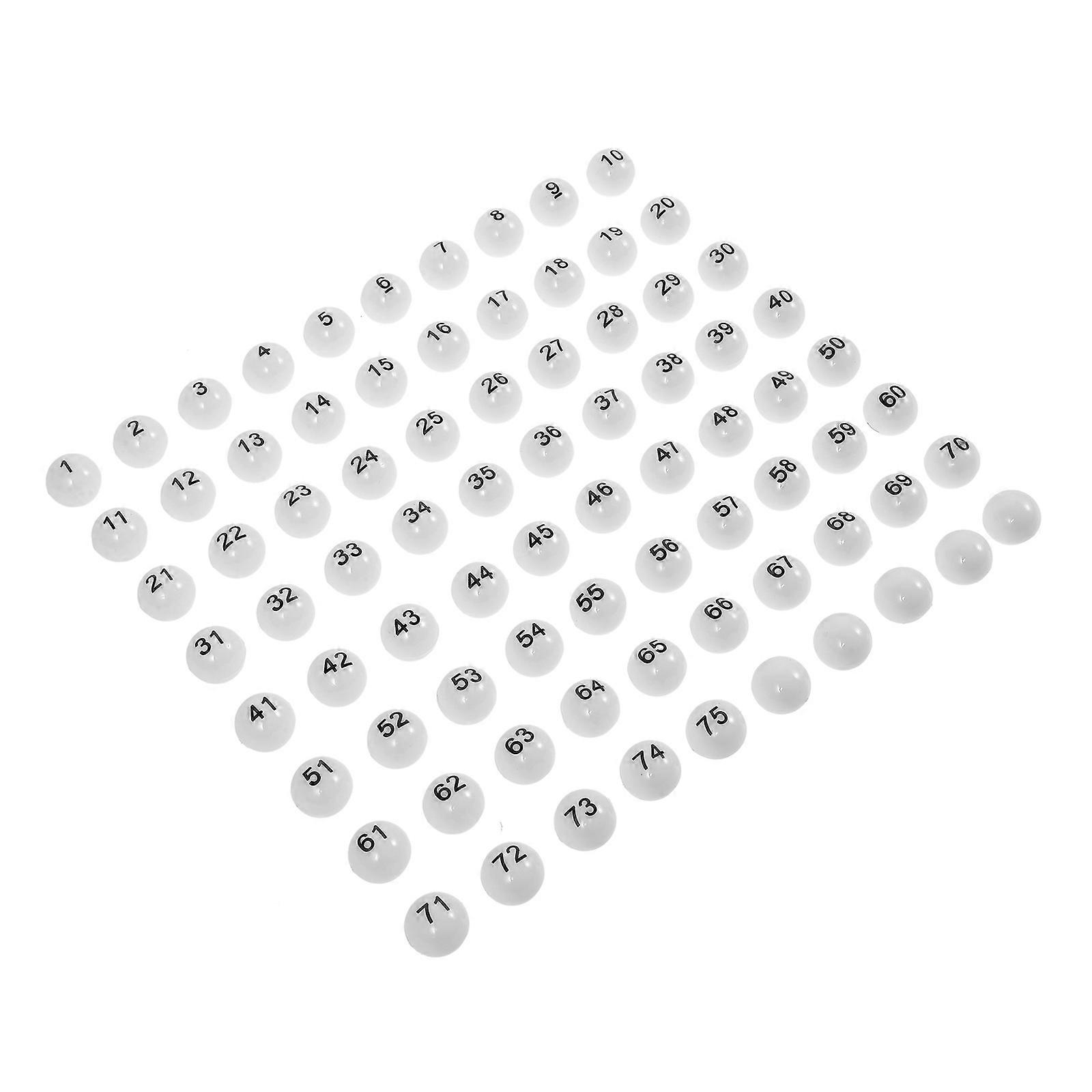 75Pcs Numbered Balls Plastic Raffle Balls for Party Games