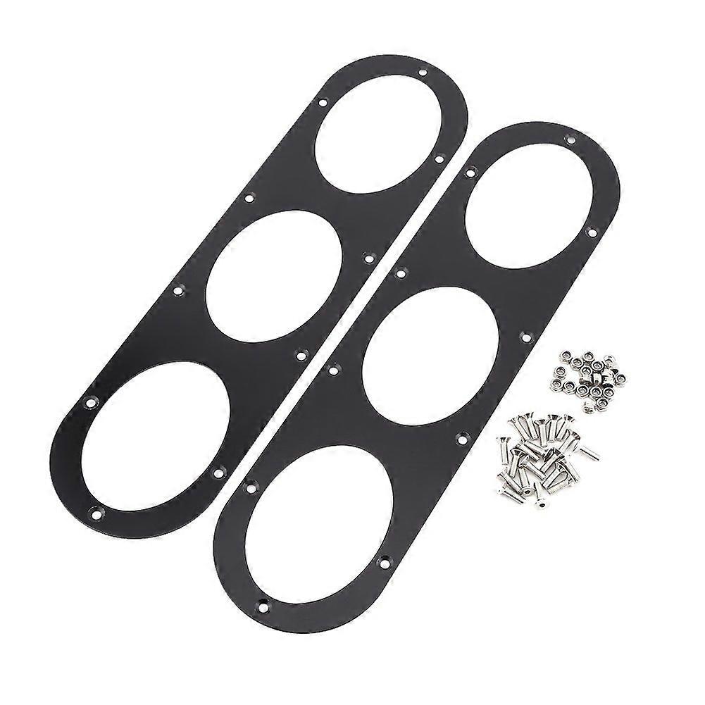 2 Pcs Universal Aluminum Alloy Car Rear Bumper Diffuser Panel for Racing Aerodynamic Performance