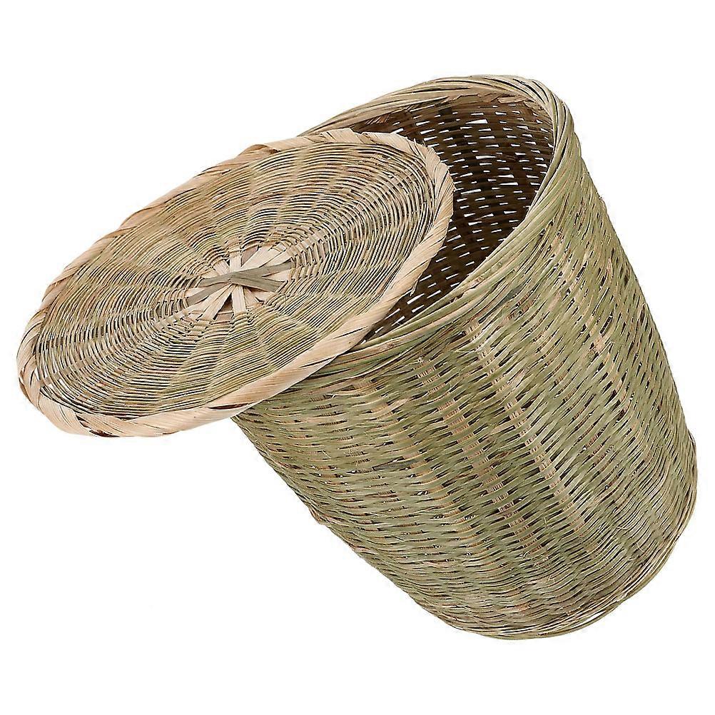 Versatile Bamboo Basket for Kitchen Storage with Lid Kitchen Woven Basket