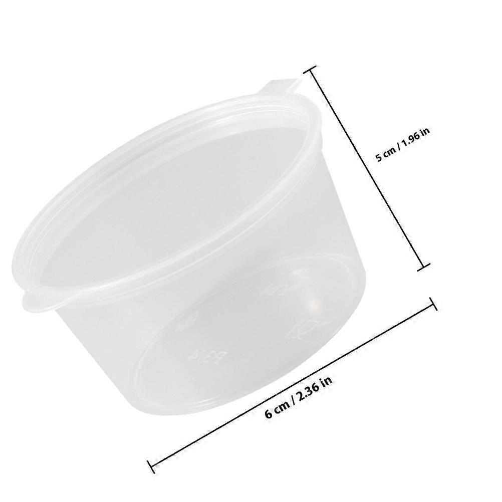 Sauce Takeaway Cups Plastic Reusable Condiment Container for Storage 100Pcs