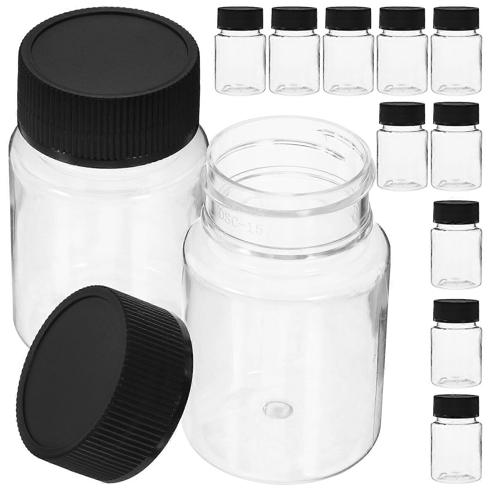 Plastic Sample Bottles for Laboratory Sampling with Screw Caps 36Pcs