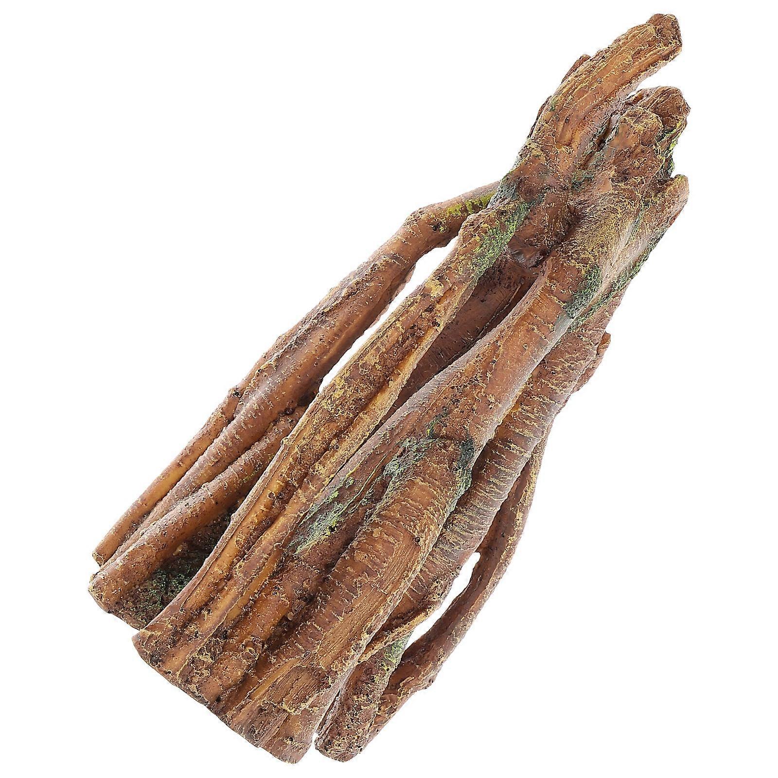 Creative Resin Aquarium Tree Trunk for Decoration Light Brown Stump