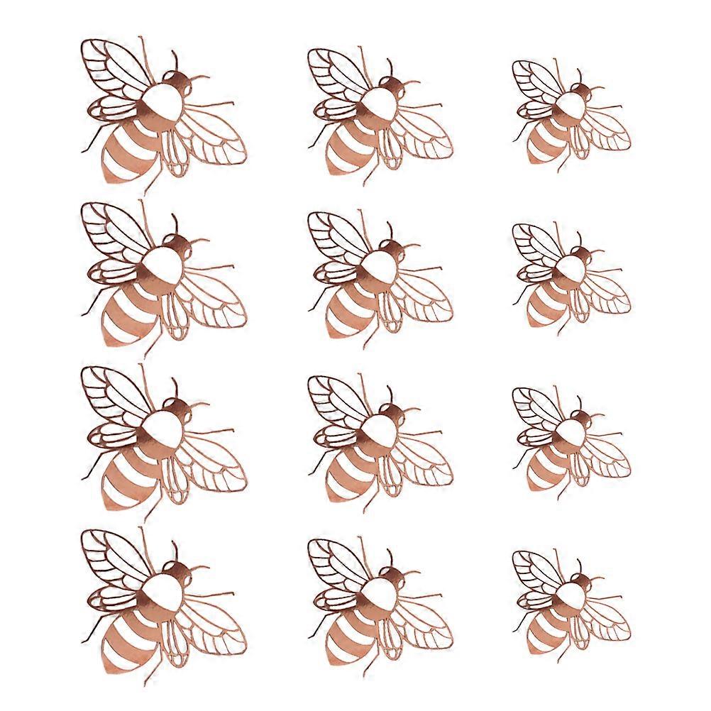 Decorative Bees Wall Stickers Paper Material for Wall Decor 12Pcs