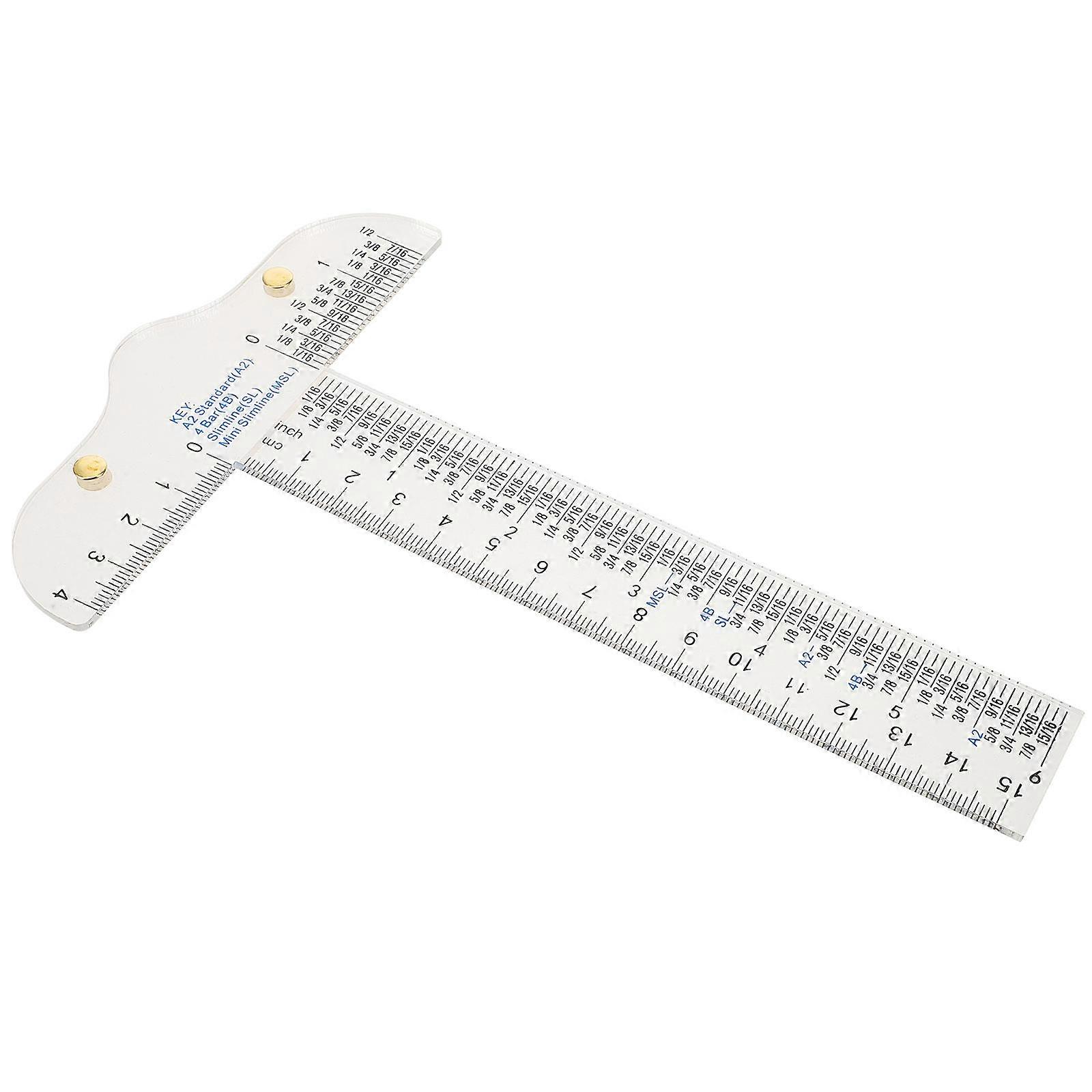 Woodworking Measuring Tool Ruler for Drawing 5Pcs Acrylic