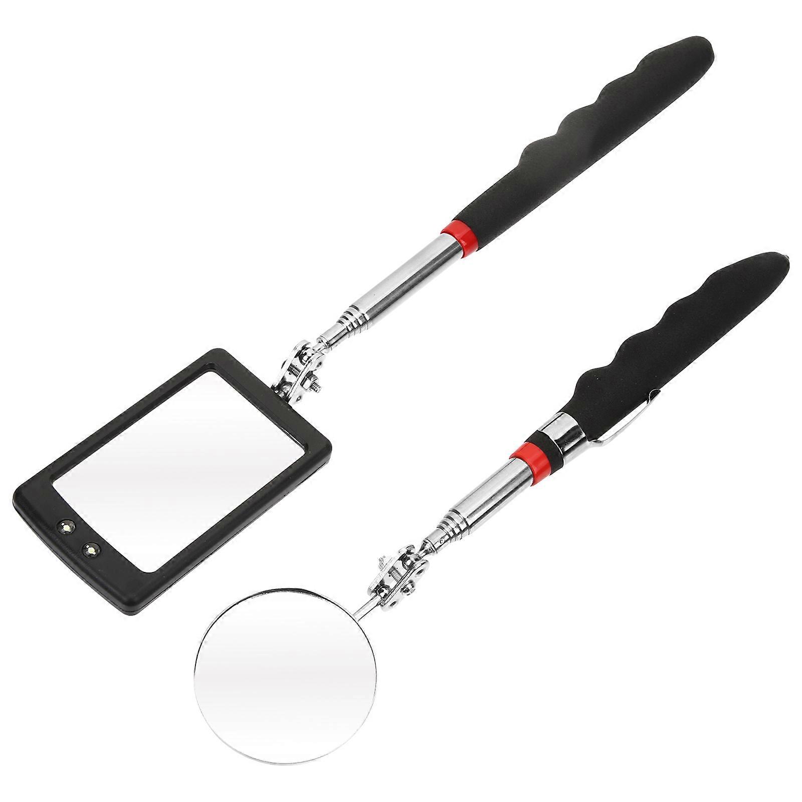 Inspektionsspiegel für Autos, Teleskop-LED-Inspektionsspiegel, 2 Stück
