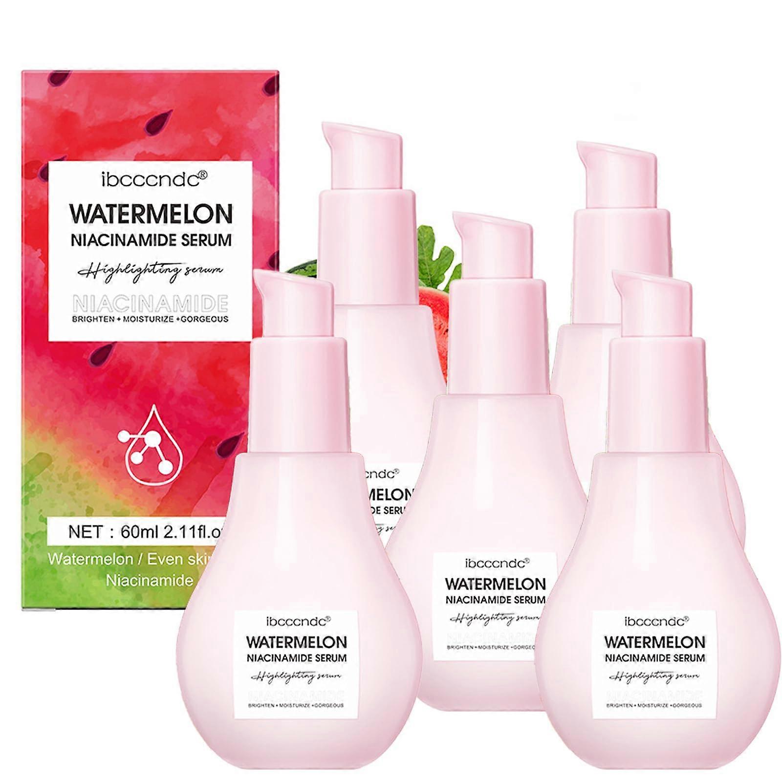 Watermelon Glow Serum Primer 5pcs with Instant Dewy Glow and Pore Minimizing Effect