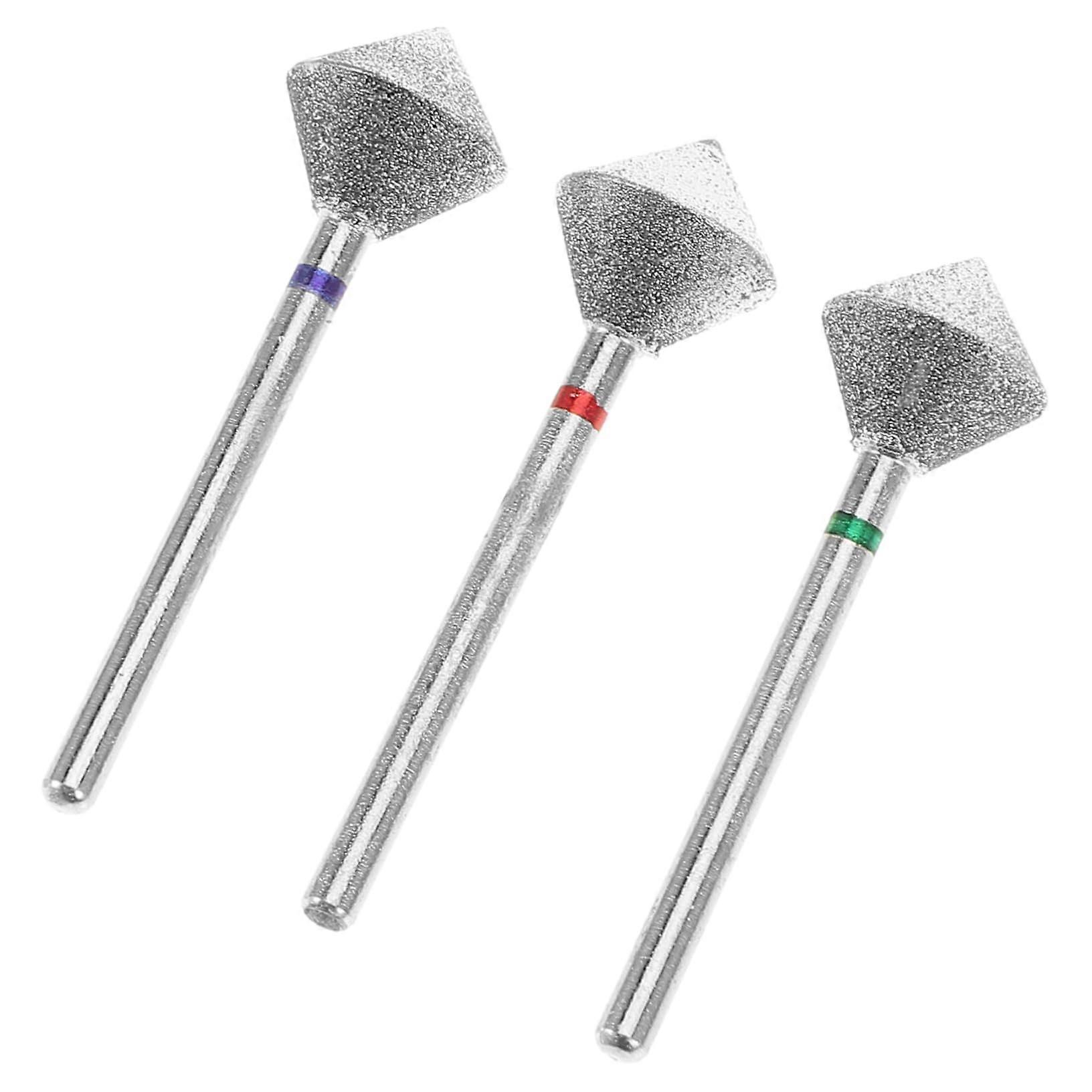 3pcs Professional Nail Drill Bits Set for Smooth Shaping and Dead Skin Removal
