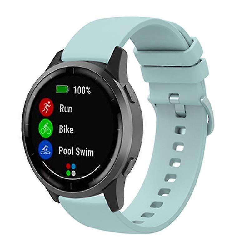 Universal 20mm Solid Color Silicone Replacement Smartwatch Band Adjustable Wrist Strap