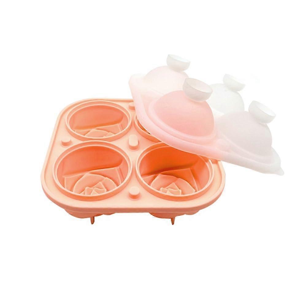 Large Flower Shape Ice Cube Mold Silicone Tray for Drinks Cocktails Multicolor Dishwasher Safe