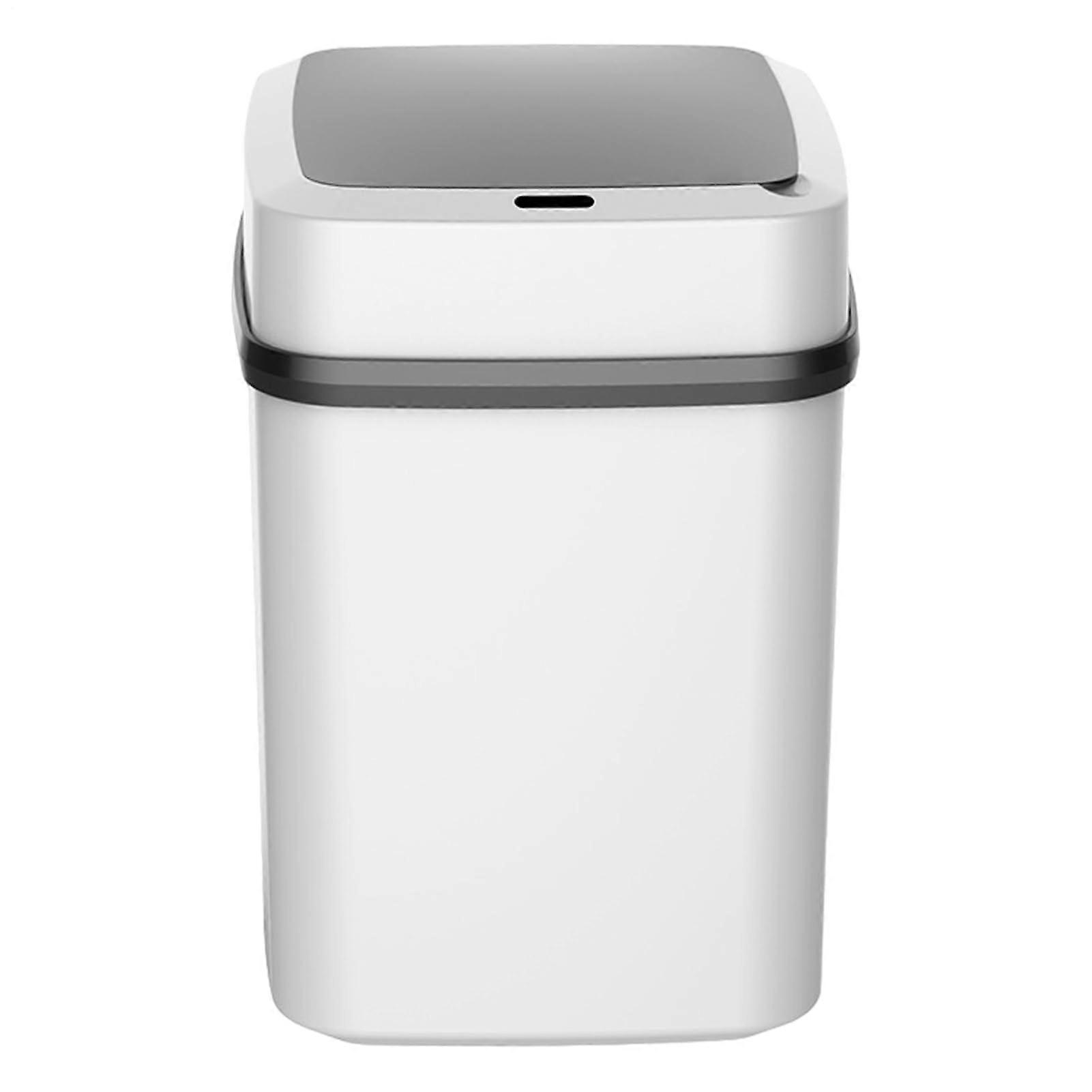13L Touchless Automatic Trash Can with Smart Sensor for Kitchen, Bathroom and Bedroom, White
