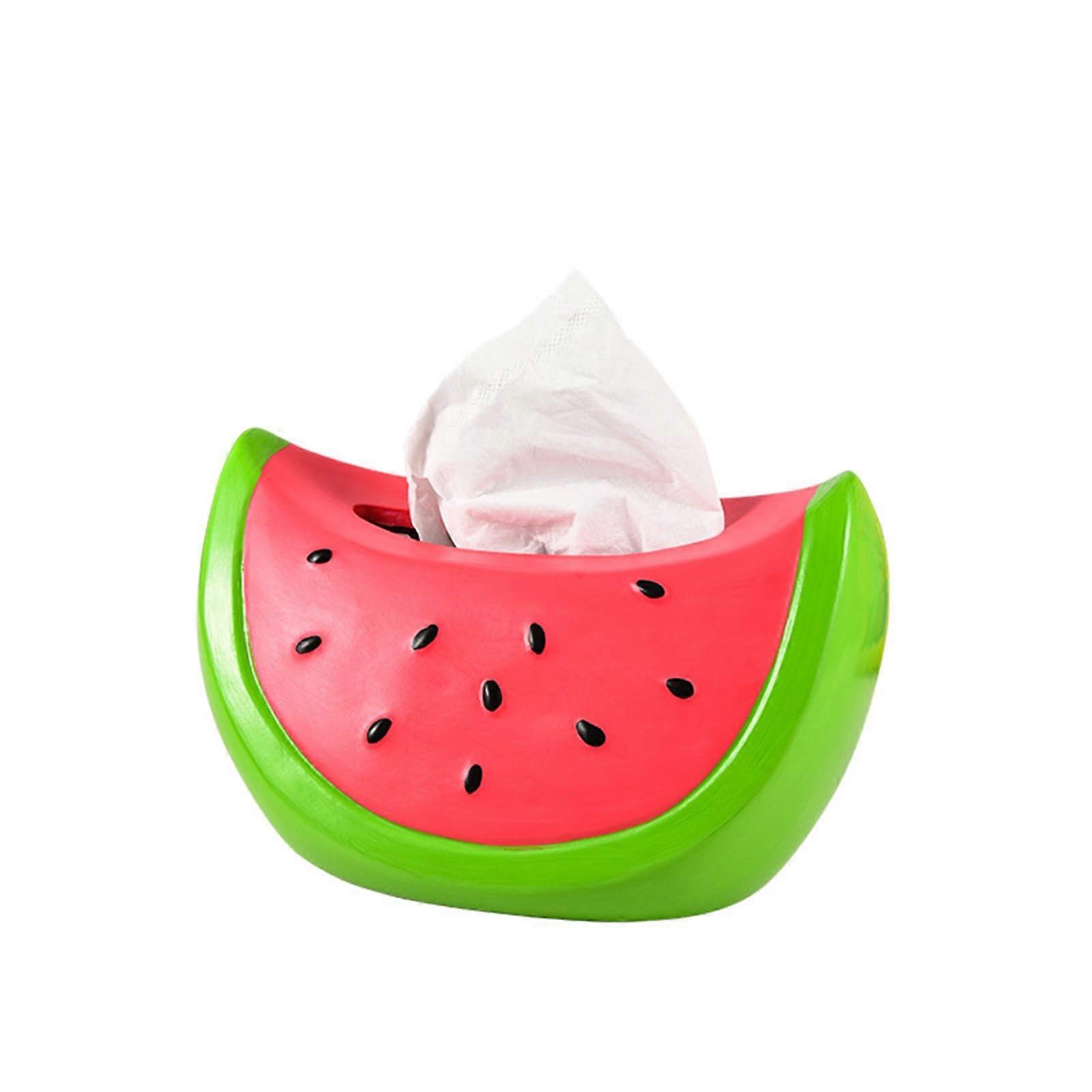 Watermelon Tissue Box with EyeCatching Design, Large Capacity Decorative Holder for Home and Office