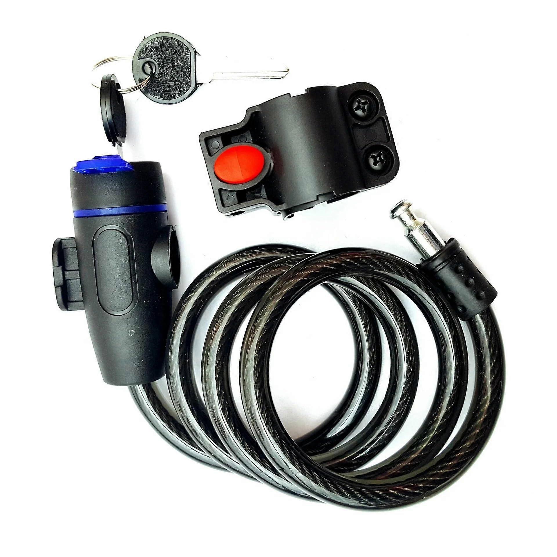 Bike Lock with Solid AntiTheft Security, Foldable Steel Wire Chain for Bicycle, Scooter, Helmet