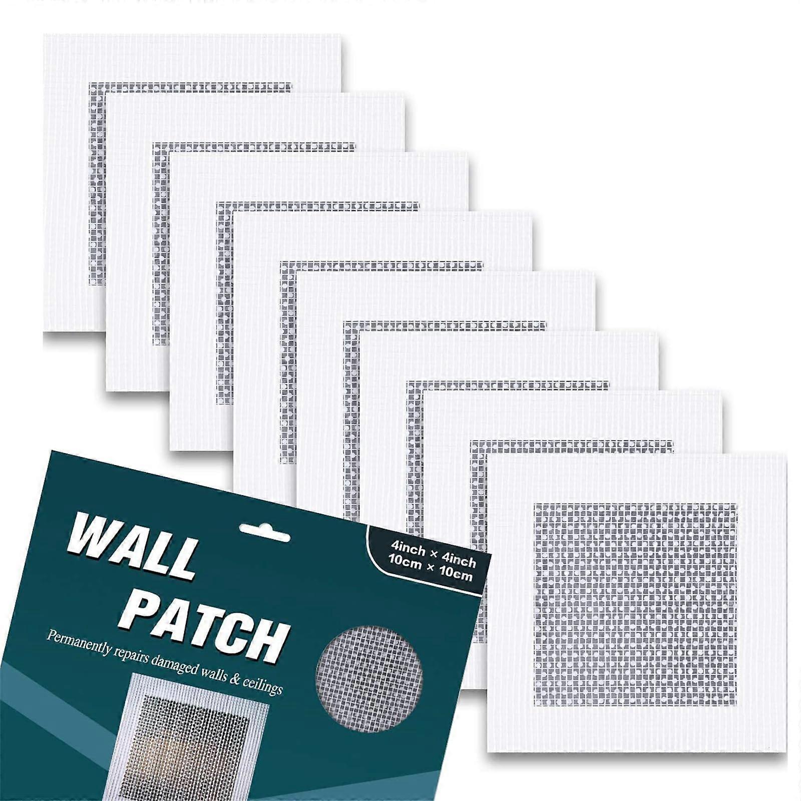 8 Pack Wall  Patch Kit 4x4 Inch Self Adhesive Drywall Patch for Quick Ceiling and Hole Fix