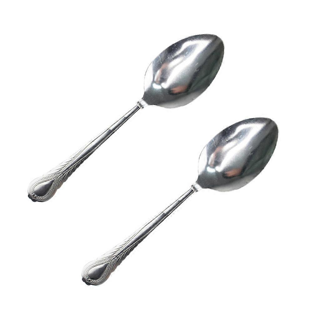 Spoon Mind Bending Spoon Props for Festival Performance 2Pcs Silver