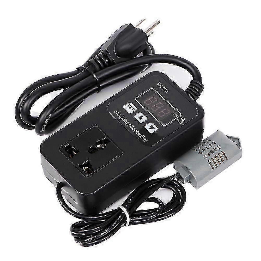 W2026 Digital Display Humidity Controller Socket 1500W Humidifier Humidification Dehumidification Control Switch US Plug