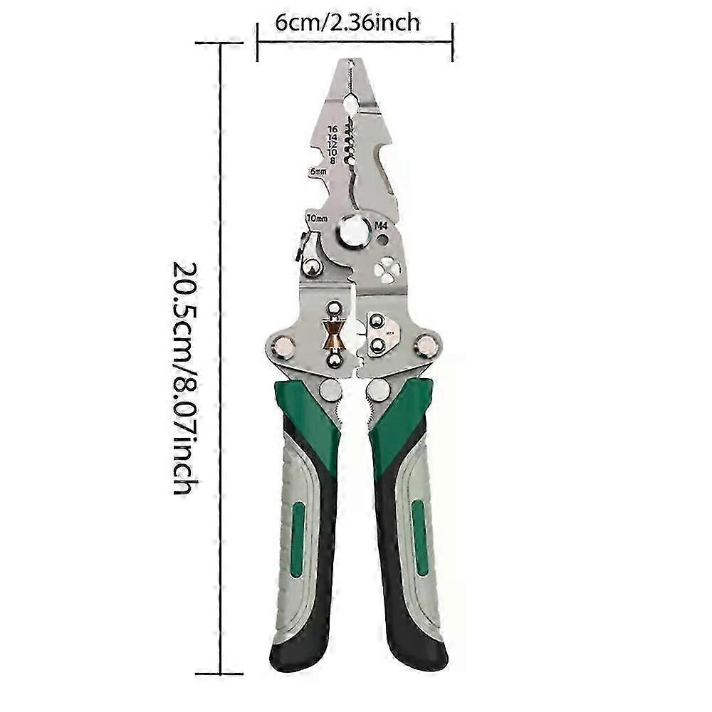 Multifunctional Folding Wire Stripper Professional Electrical Wire Stripping Tool for Stripping Cutting Wire