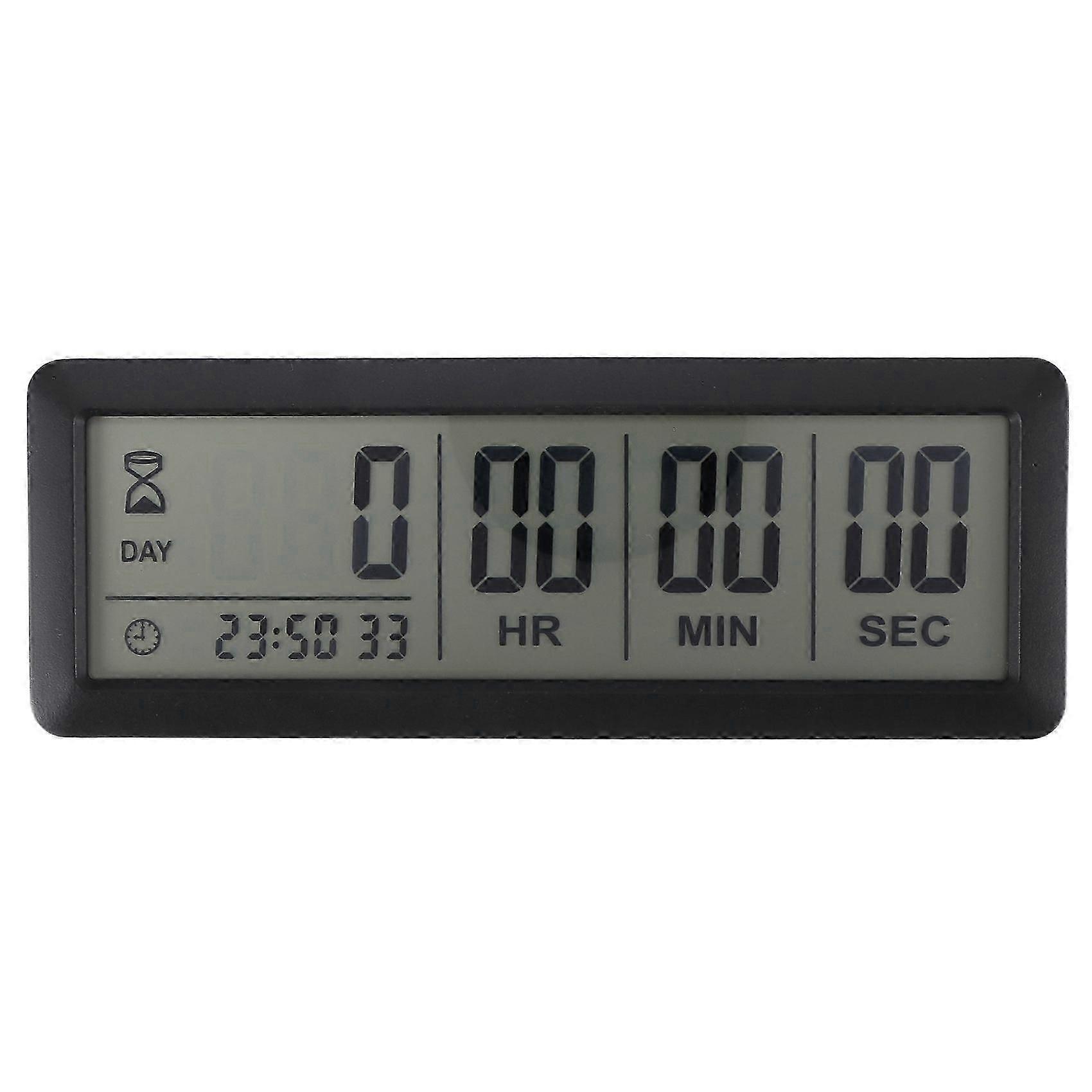 Big Digital Countdown Timer Clock - 999 Count Down Clock Timer for Graduation Lab Kitchen (Black)