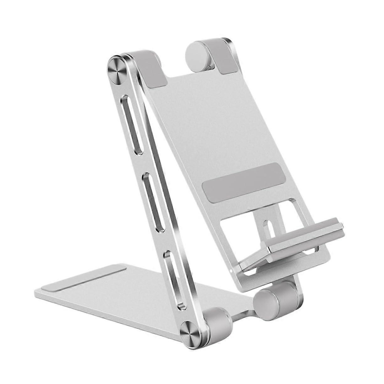 Adjustable Tablet and Phone Stand with Height and Angle, Foldable Desktop Holder for Video Calls